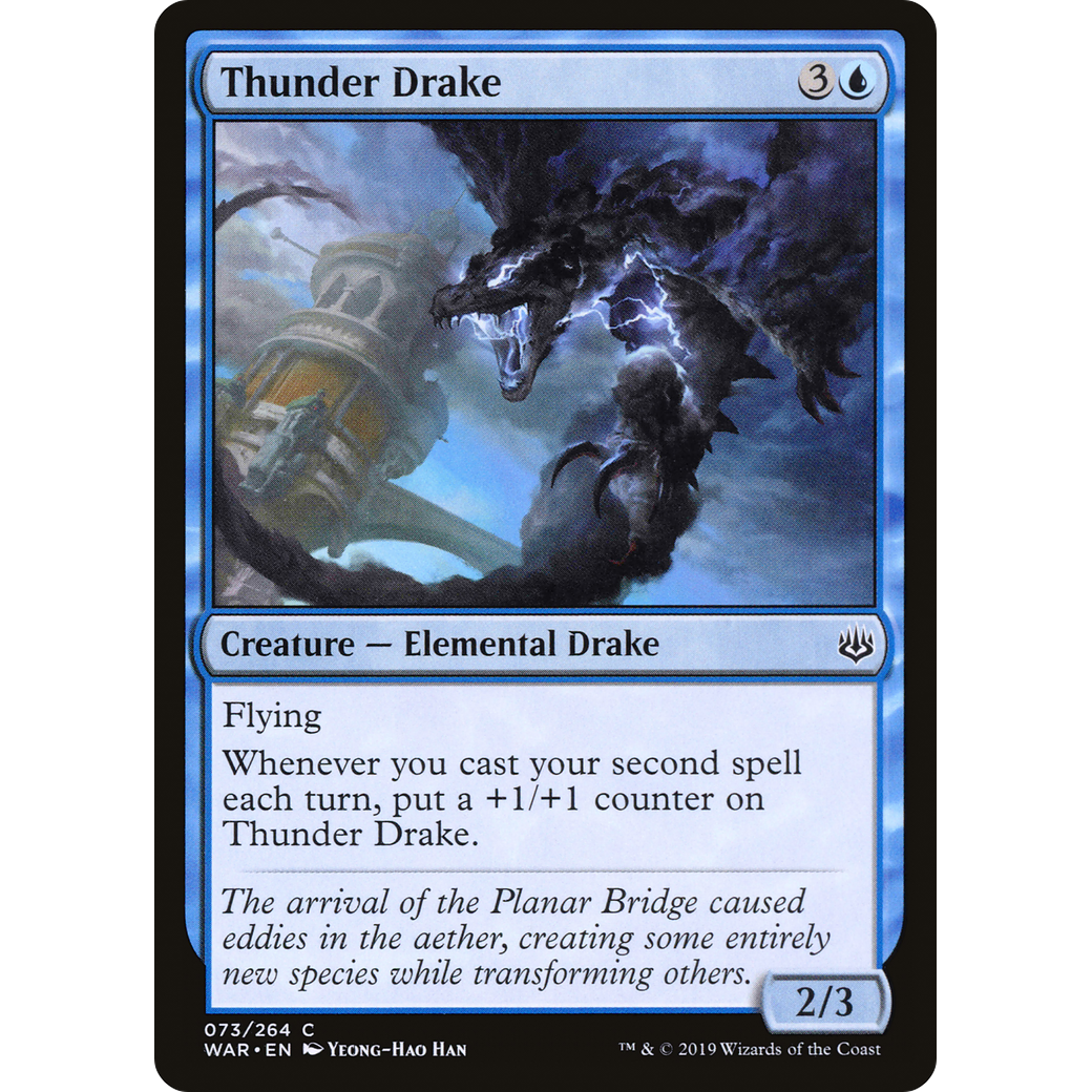 Thunder Drake (WAR-073) - War of the Spark Foil