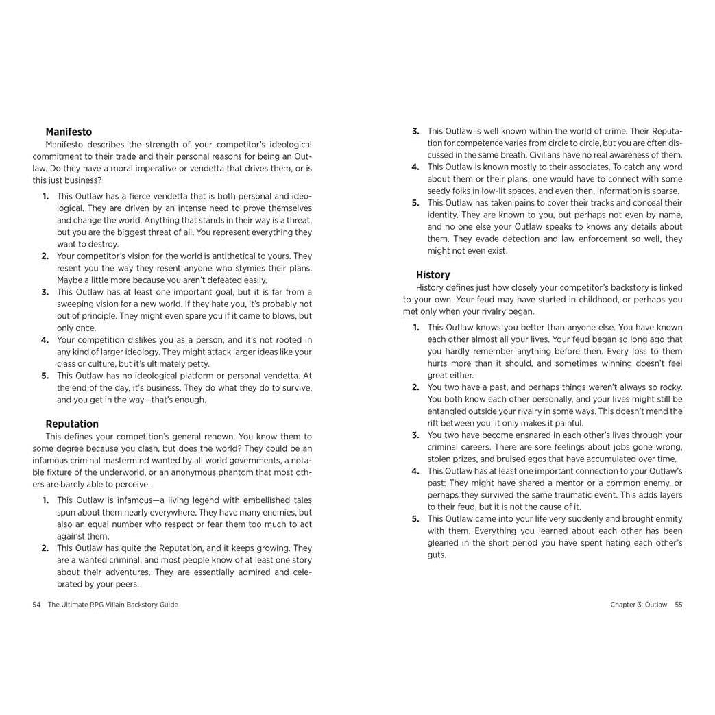 Ultimate RPG Villain Backstory Guide by James D’Amato: Paperback; 256 pages / English