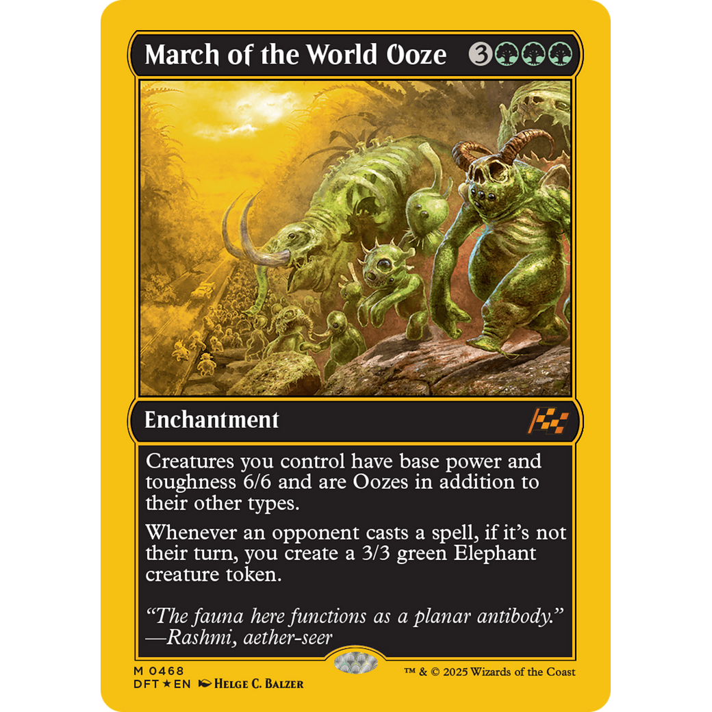 March of the World Ooze (DFT-468) - Aetherdrift: (enchantment) Foil