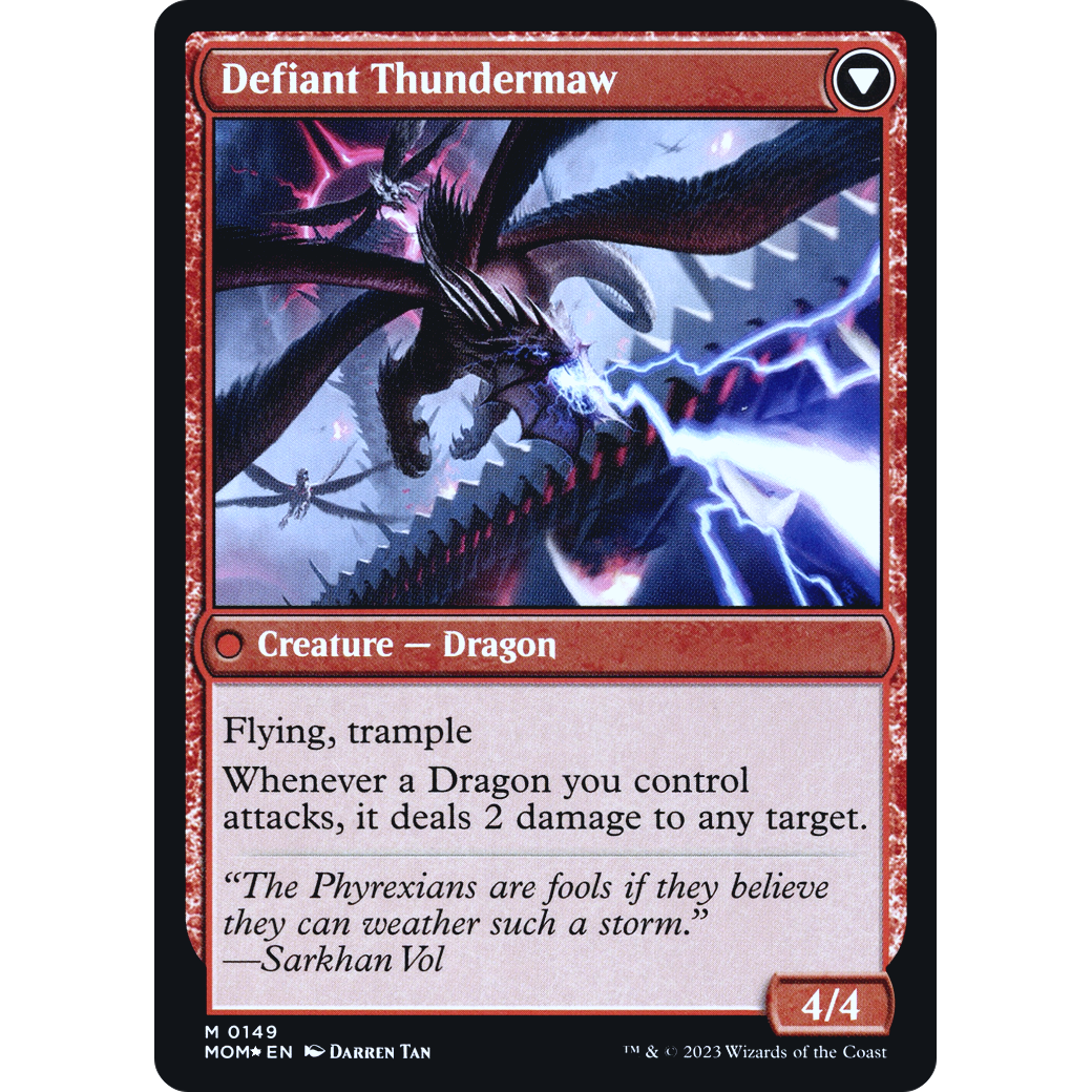 Invasion of Tarkir // Defiant Thundermaw (PRE-149S) - March of the Machine Promos Foil
