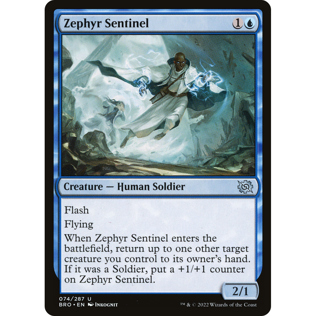Zephyr Sentinel (BRO-074) - The Brothers' War Foil