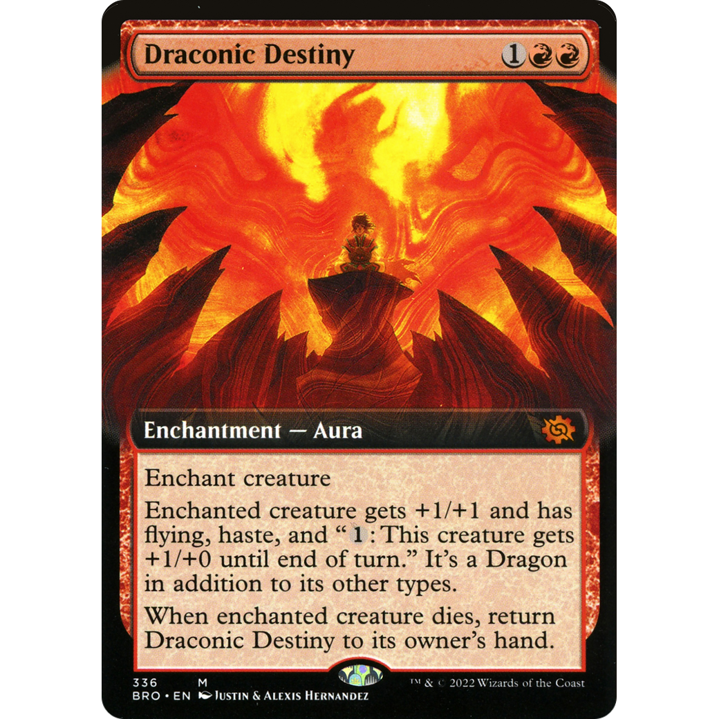 Draconic Destiny (Extended Art) (BRO-336) - The Brothers' War: (Extended Art) Foil