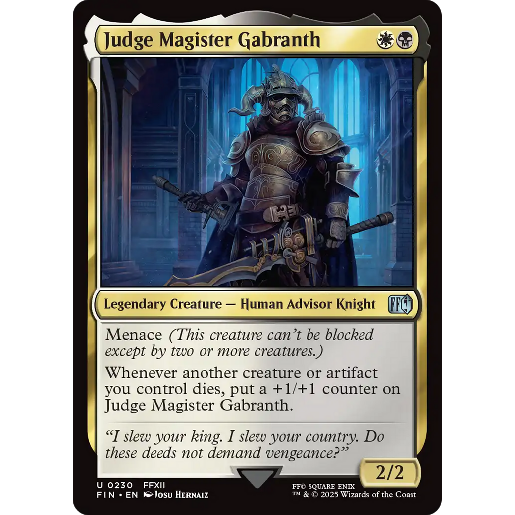 Judge Magister Gabranth (FIN-230) - FINAL FANTASY Foil