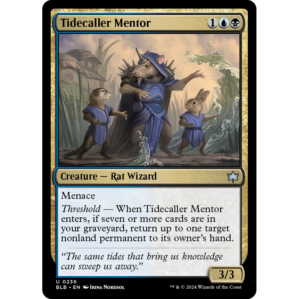 Tidecaller Mentor (BLB-236) - Bloomburrow Foil