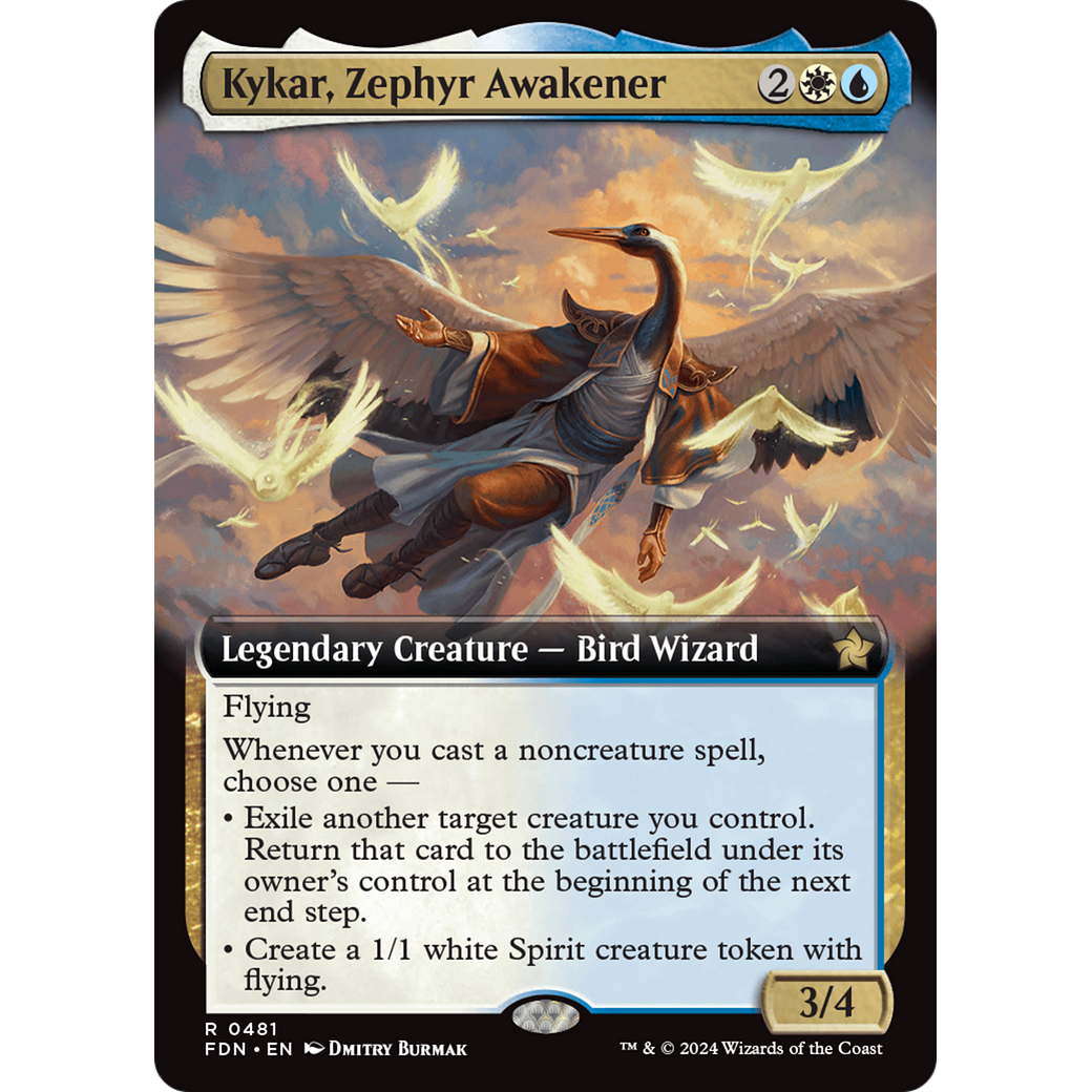 Kykar, Zephyr Awakener (FDN-481) - Foundations: (Extended Art) Foil