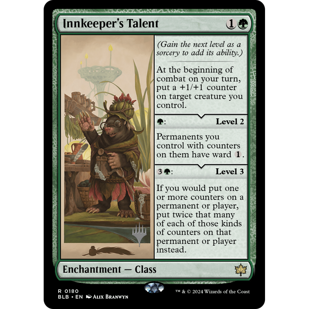 Innkeeper's Talent (PPBLB-180P) - Bloomburrow Promos