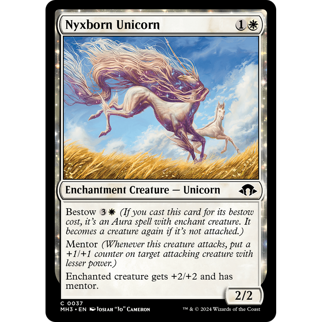 Nyxborn Unicorn (MH3-037) - Modern Horizons 3: (enchantment)
