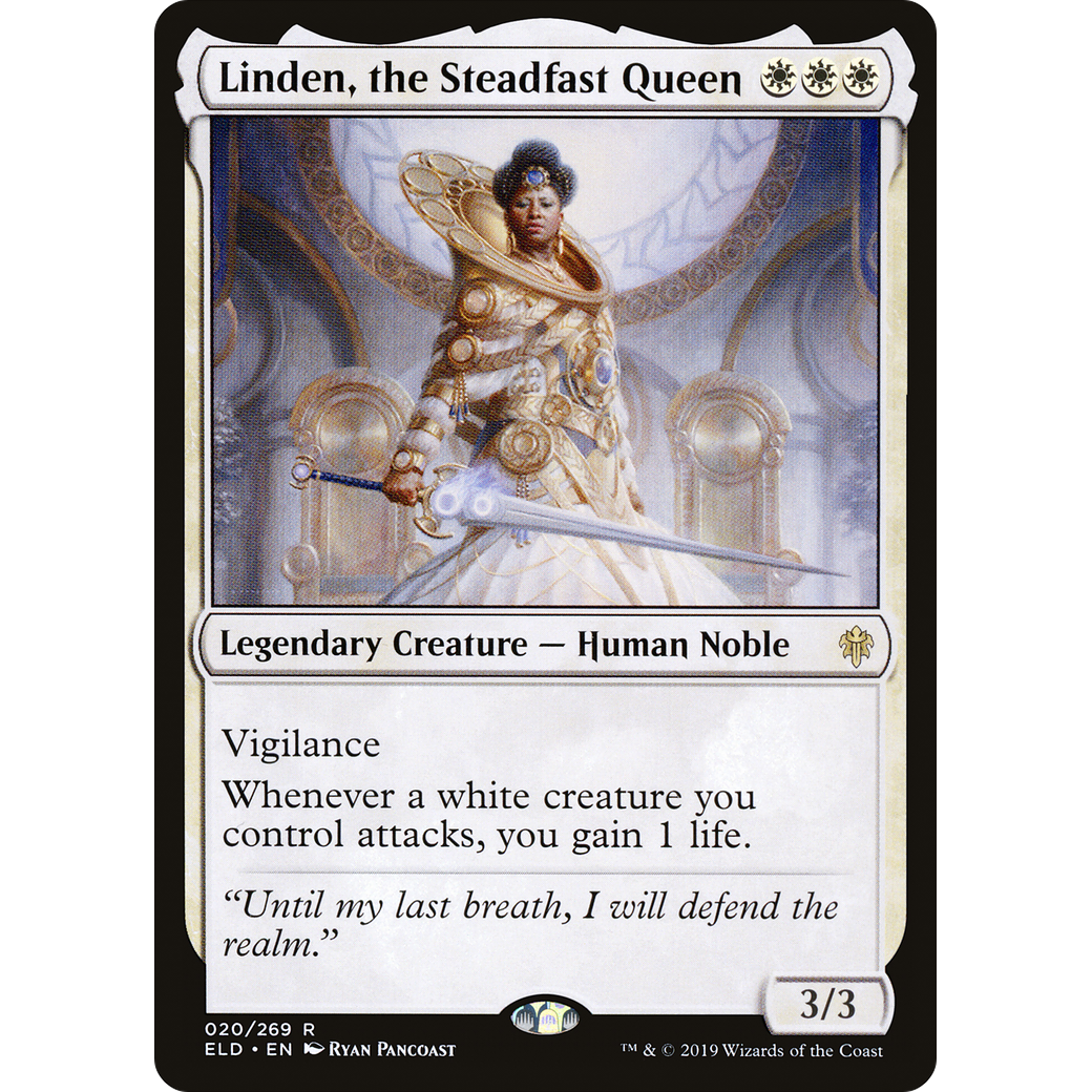 Linden, the Steadfast Queen (ELD-020) - Throne of Eldraine Foil