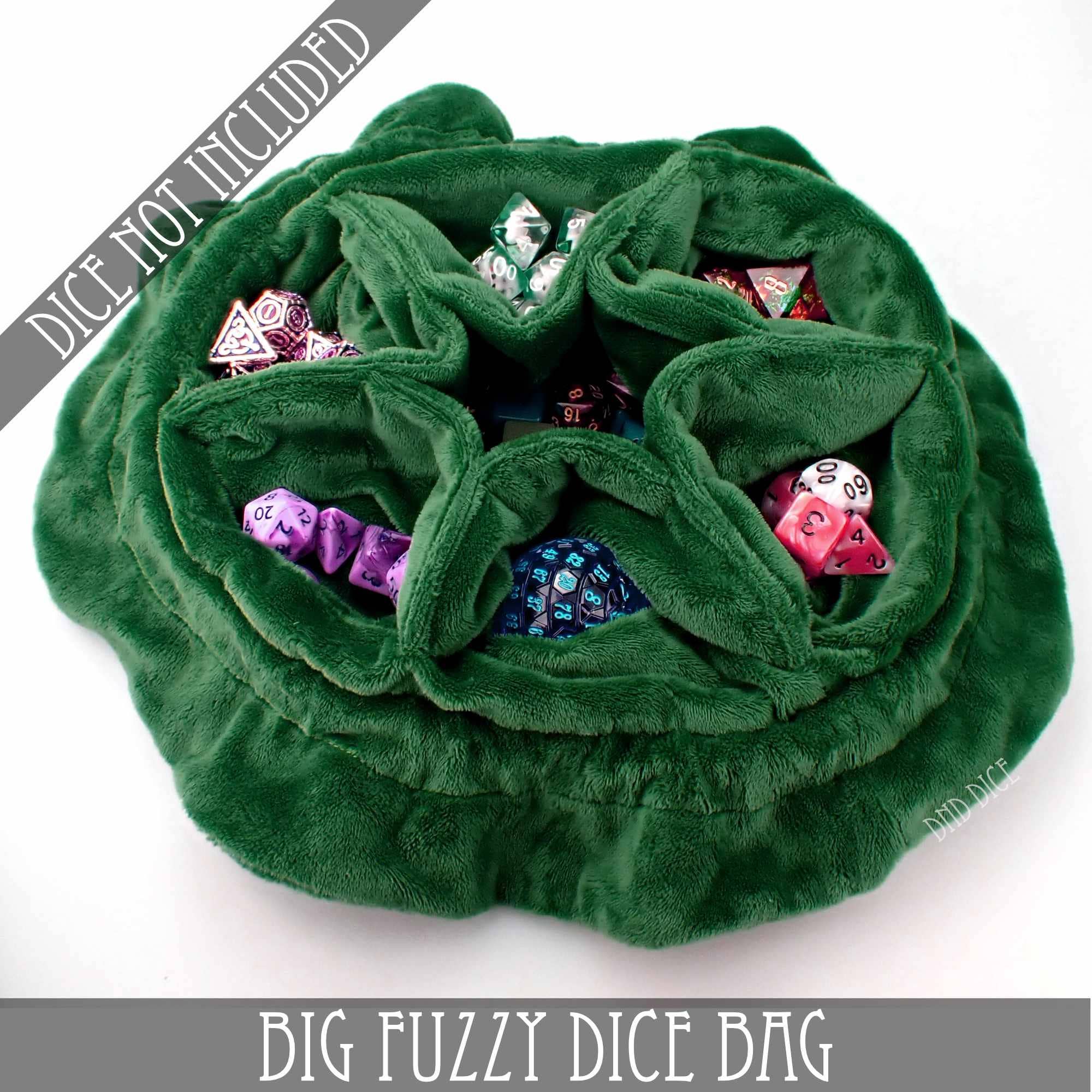 Big Fuzzy Green Dice Bag