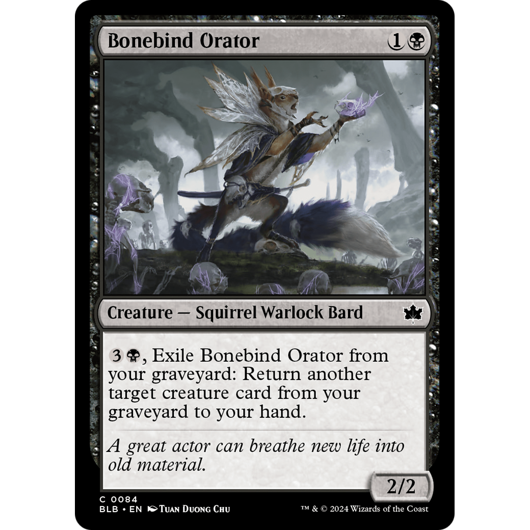 Bonebind Orator (BLB-084) - Bloomburrow Foil