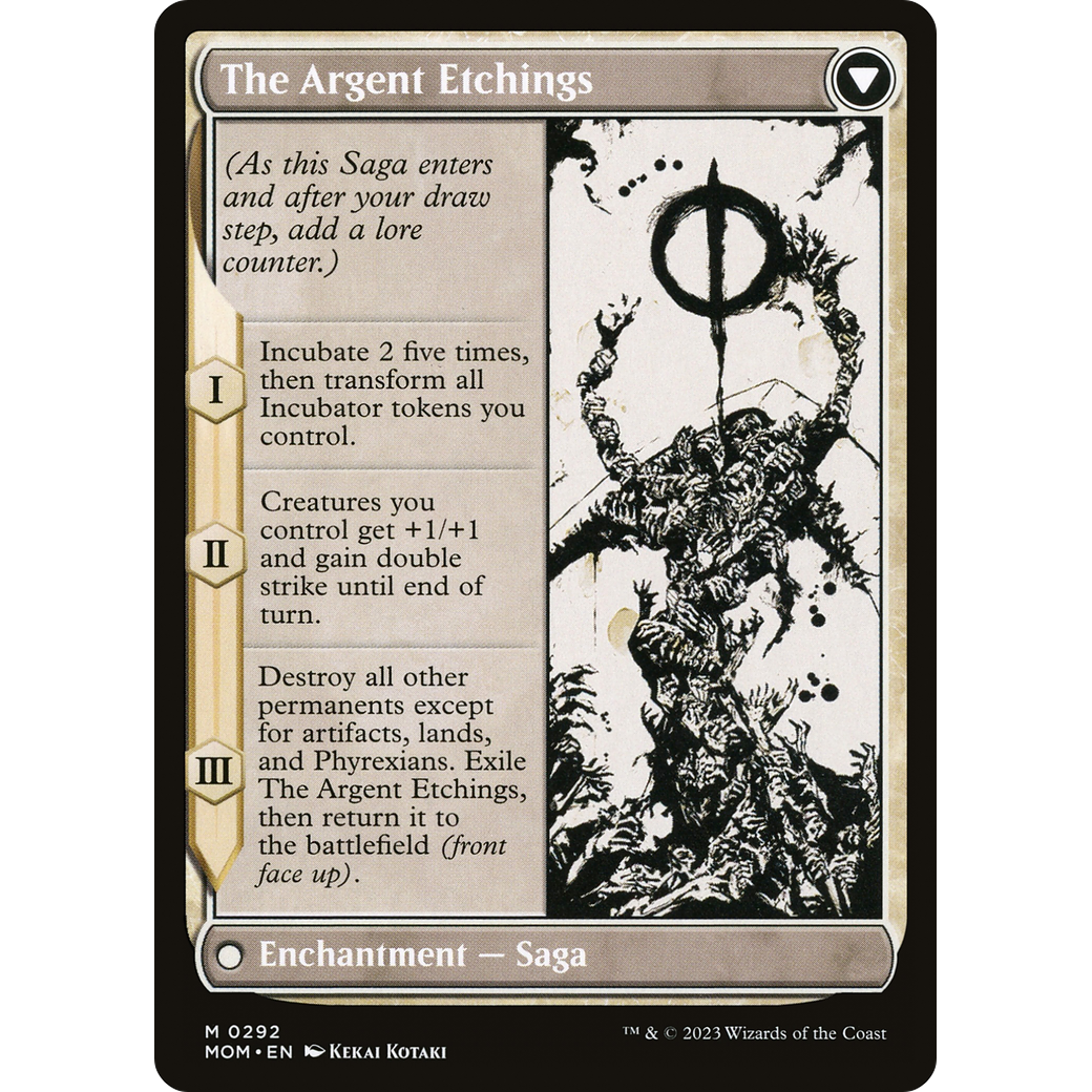 Elesh Norn // The Argent Etchings (MOM-292) - March of the Machine: (Showcase) (Borderless) Foil