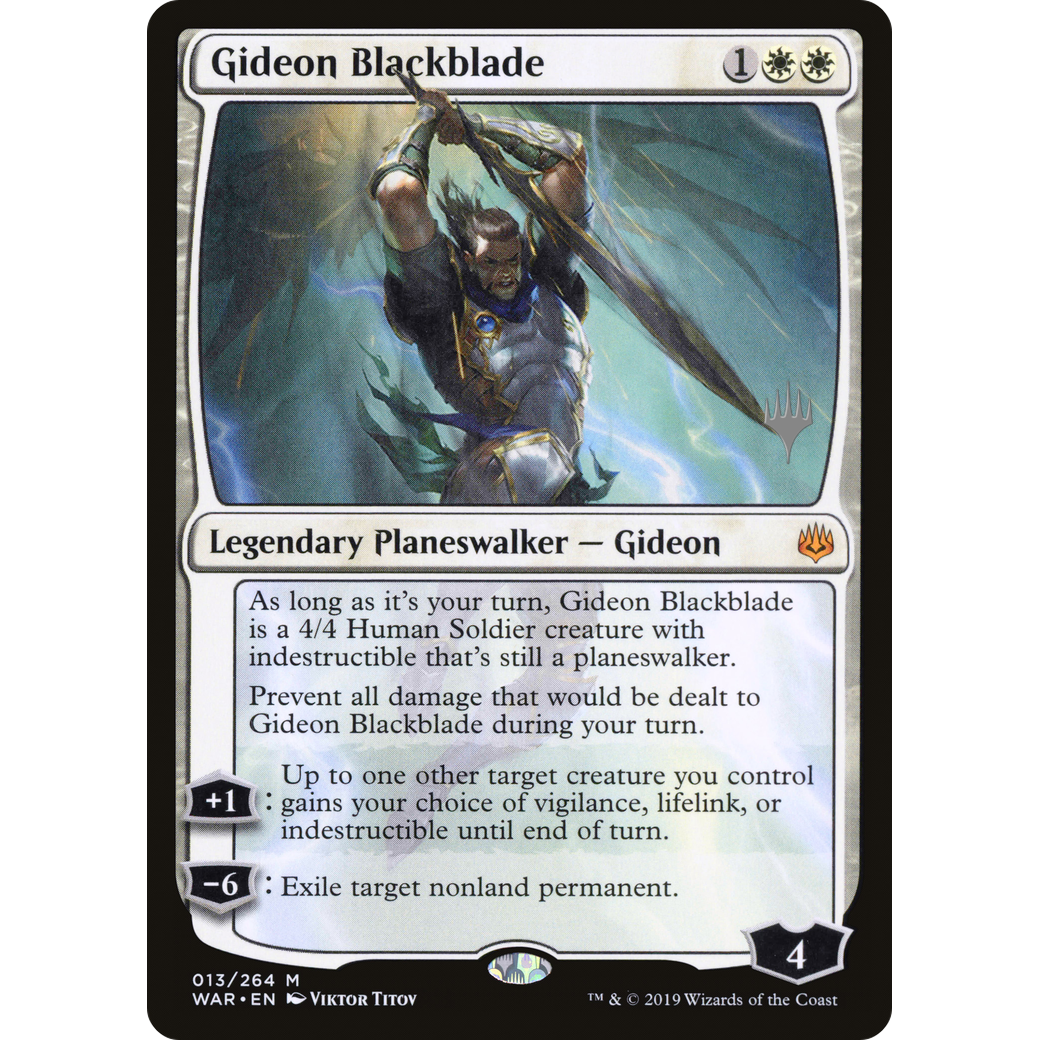 Gideon Blackblade (PPELD-013) - War of the Spark Promos Foil