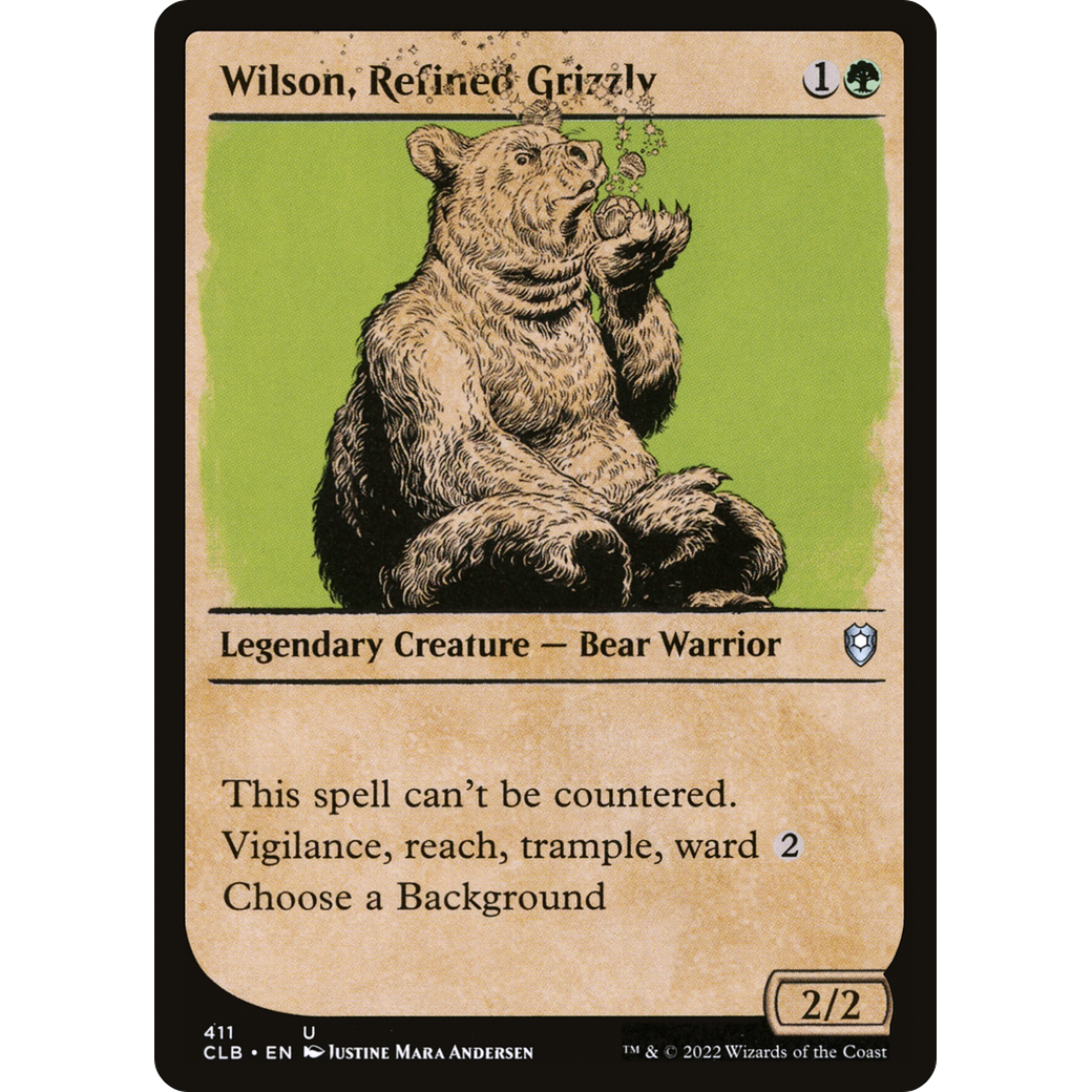 Wilson, Refined Grizzly (CLB-411) - Commander Legends: Battle for Baldur's Gate: (Showcase) Foil