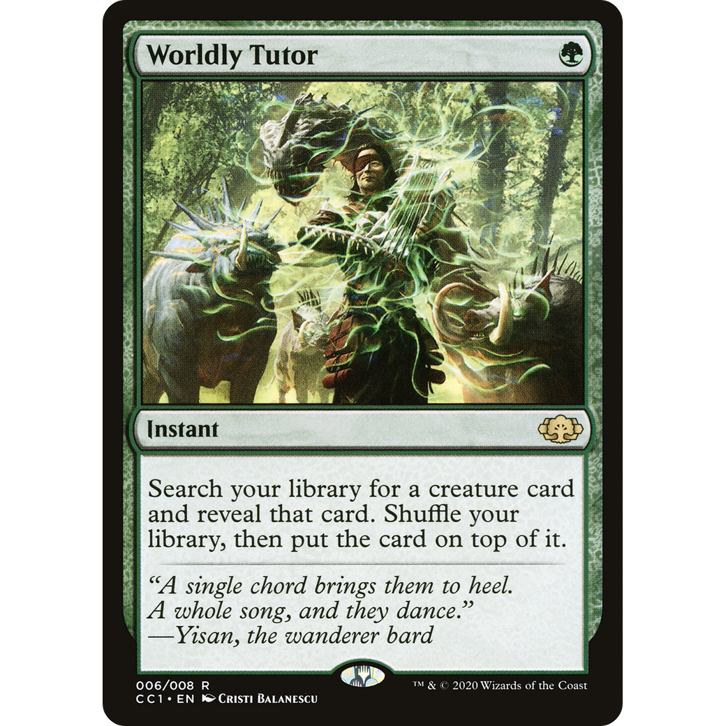Worldly Tutor (CC1-006) - Commander Collection: Green Foil