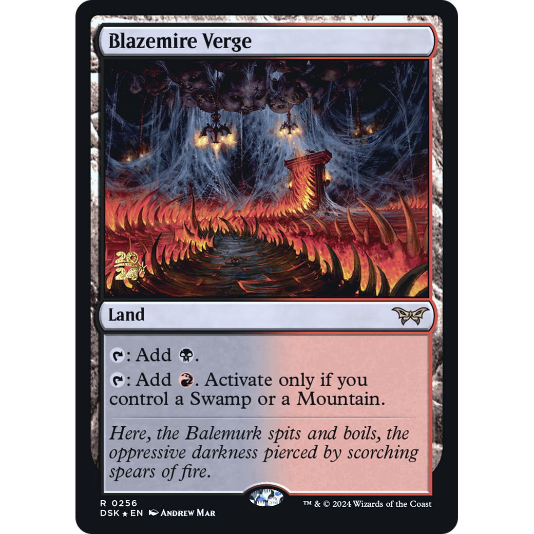 Blazemire Verge (PRE-256S) - Duskmourn: House of Horror Promos Foil