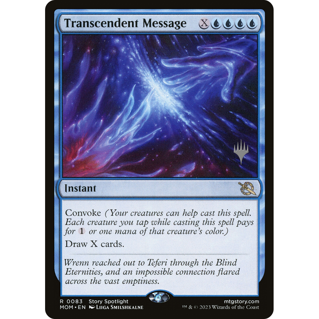 Transcendent Message (PPMOM-83P) - March of the Machine Promos Foil