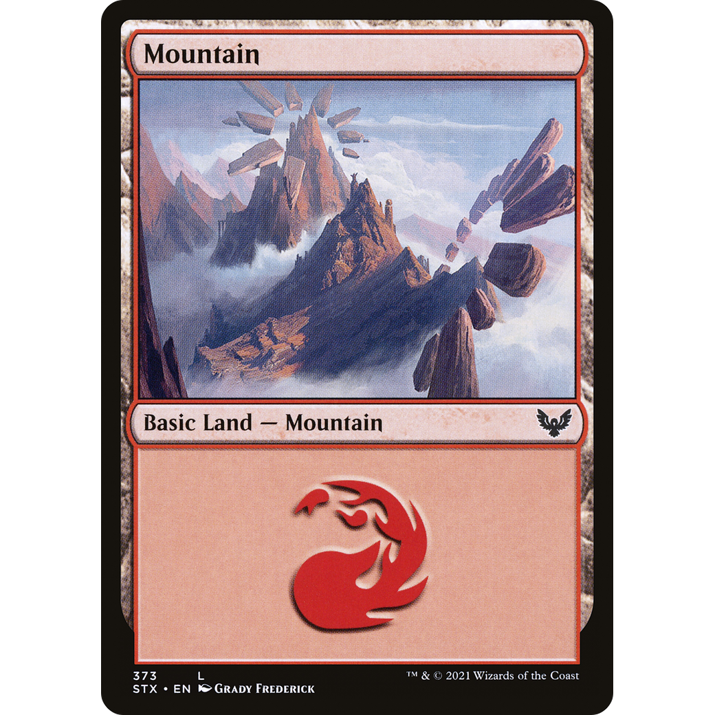 Mountain (373) (STX-373) - Strixhaven: School of Mages Foil