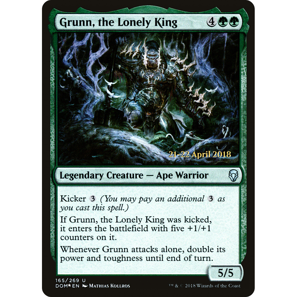 Grunn, the Lonely King (PRE-165) - Dominaria Promos Foil