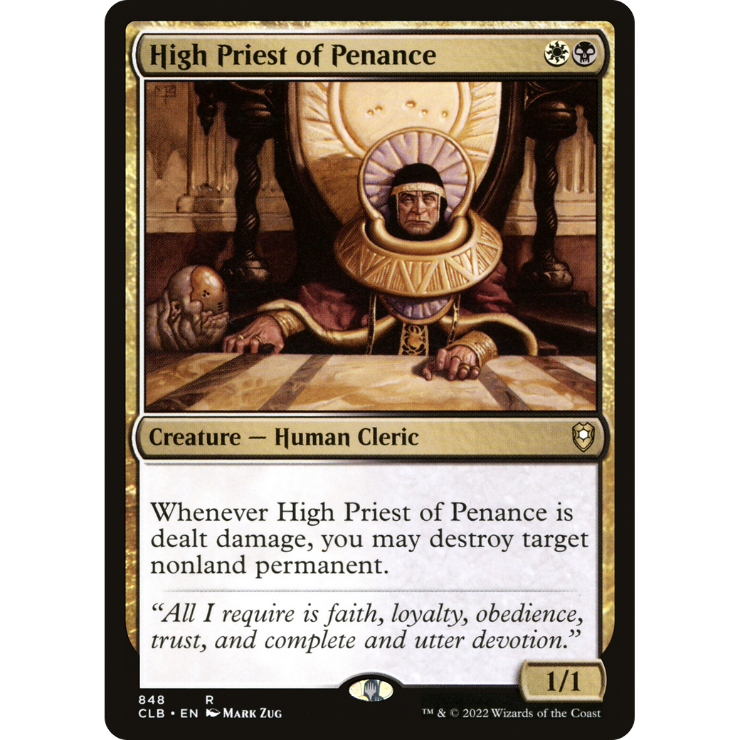 High Priest of Penance (CLB-848) - Commander Legends: Battle for Baldur's Gate