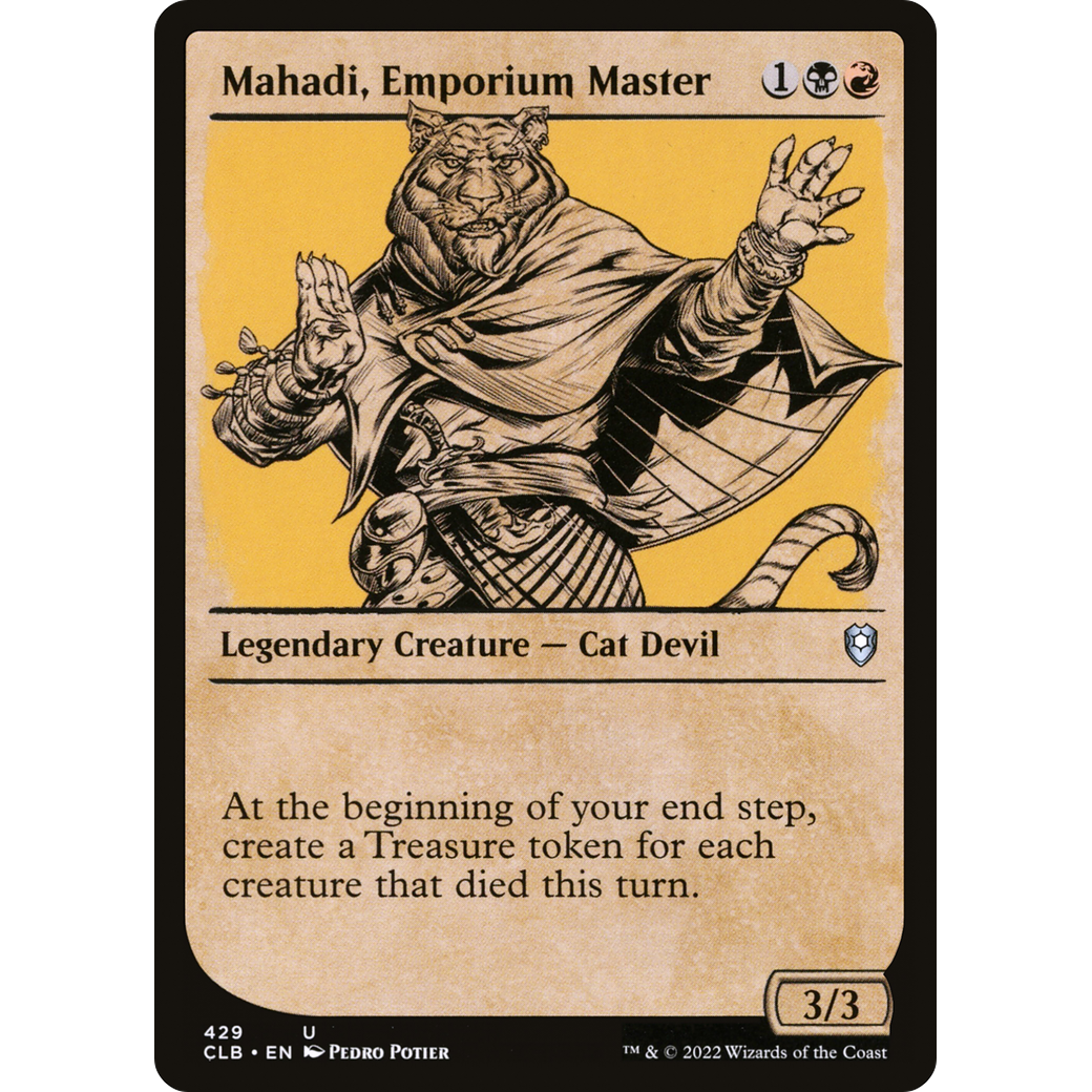 Mahadi, Emporium Master (CLB-429) - Commander Legends: Battle for Baldur's Gate: (Showcase) Foil