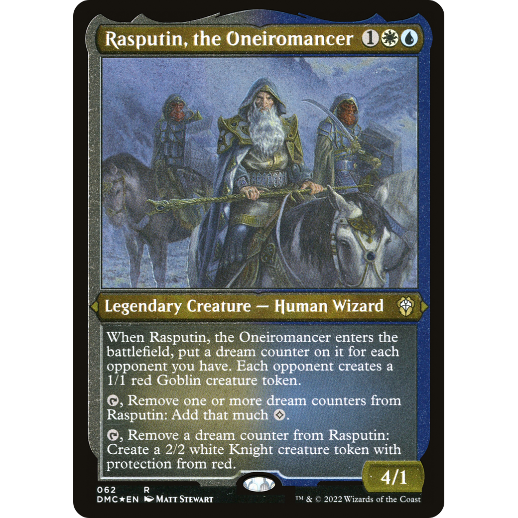 Rasputin, the Oneiromancer (DMC-062) - Dominaria United Commander Etched Foil