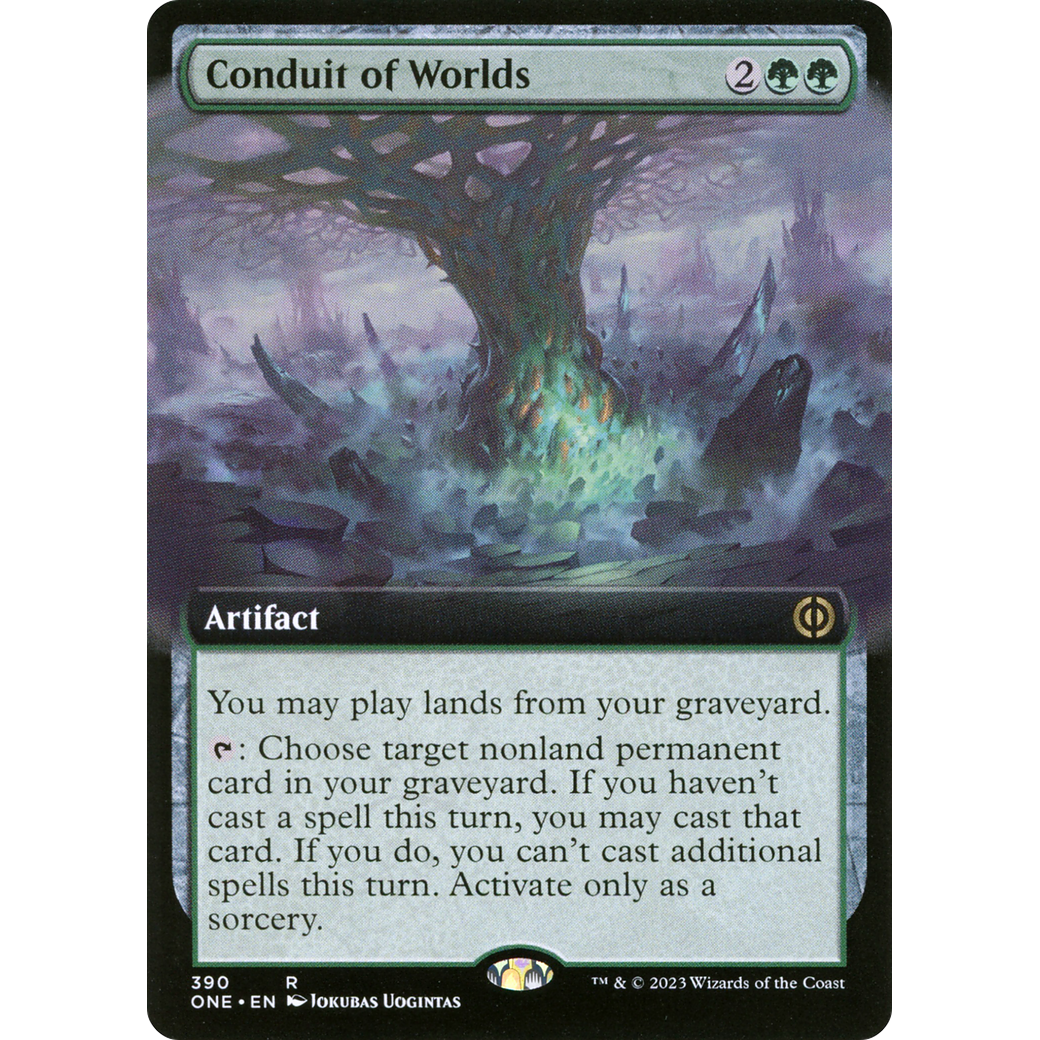 Conduit of Worlds (ONE-390) - Phyrexia: All Will Be One: (Extended Art) Foil
