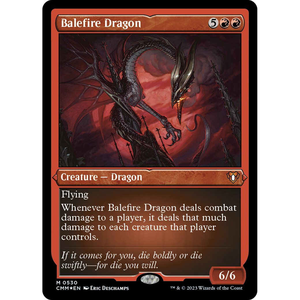 Balefire Dragon (CMM-530) - Commander Masters Etched Foil