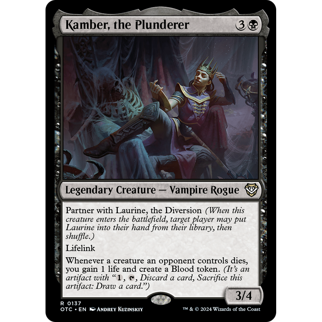 Kamber, the Plunderer (OTC-137) - Outlaws of Thunder Junction Commander