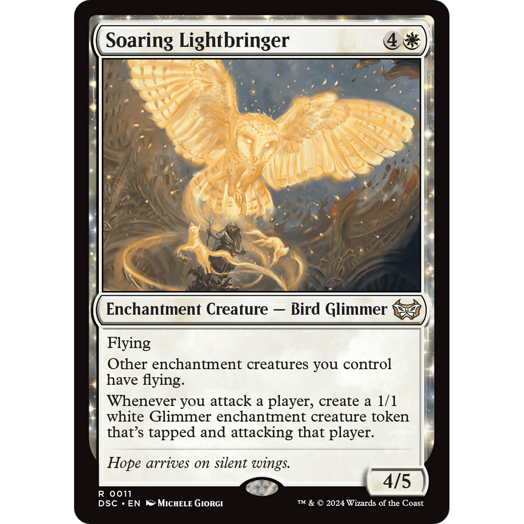 Soaring Lightbringer (DSC-011) - Duskmourn: House of Horror Commander: (nyxtouched)