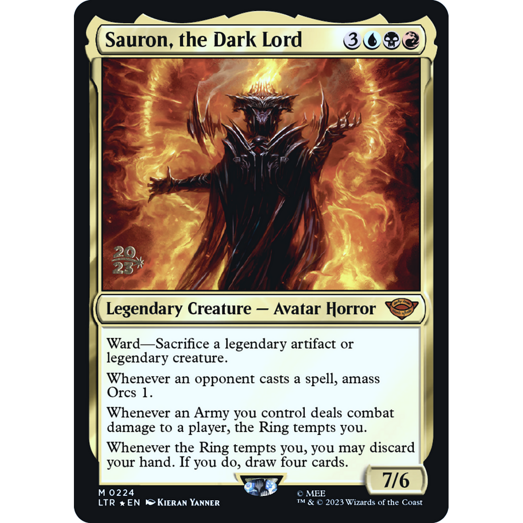 Sauron, the Dark Lord (PRE-224S) - Tales of Middle-earth Promos Foil