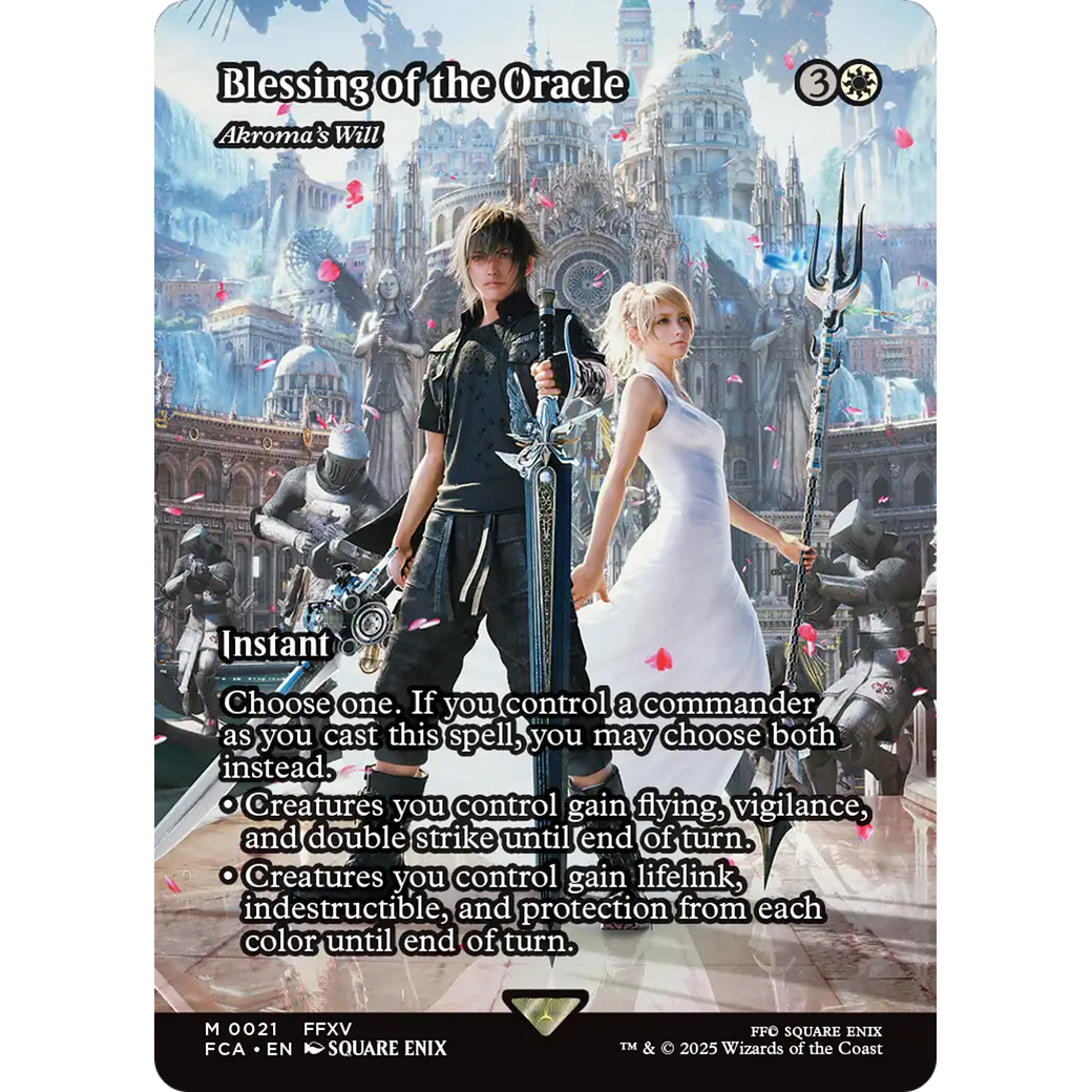 Blessing of the Oracle - Akroma's Will (Showcase) (FCA-021) - FINAL FANTASY: Through the Ages / Blessing of the Oracle (Borderless) Foil