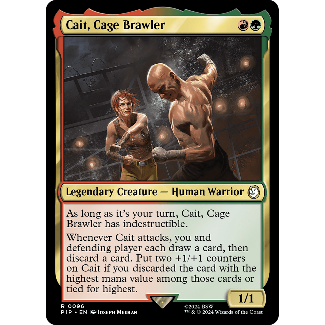 Cait, Cage Brawler (PIP-096) - Fallout Foil