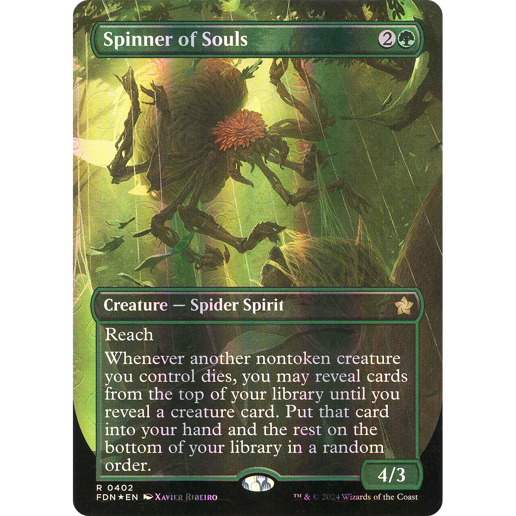 Spinner of Souls (FDN-402) - Foundations (Borderless) Foil