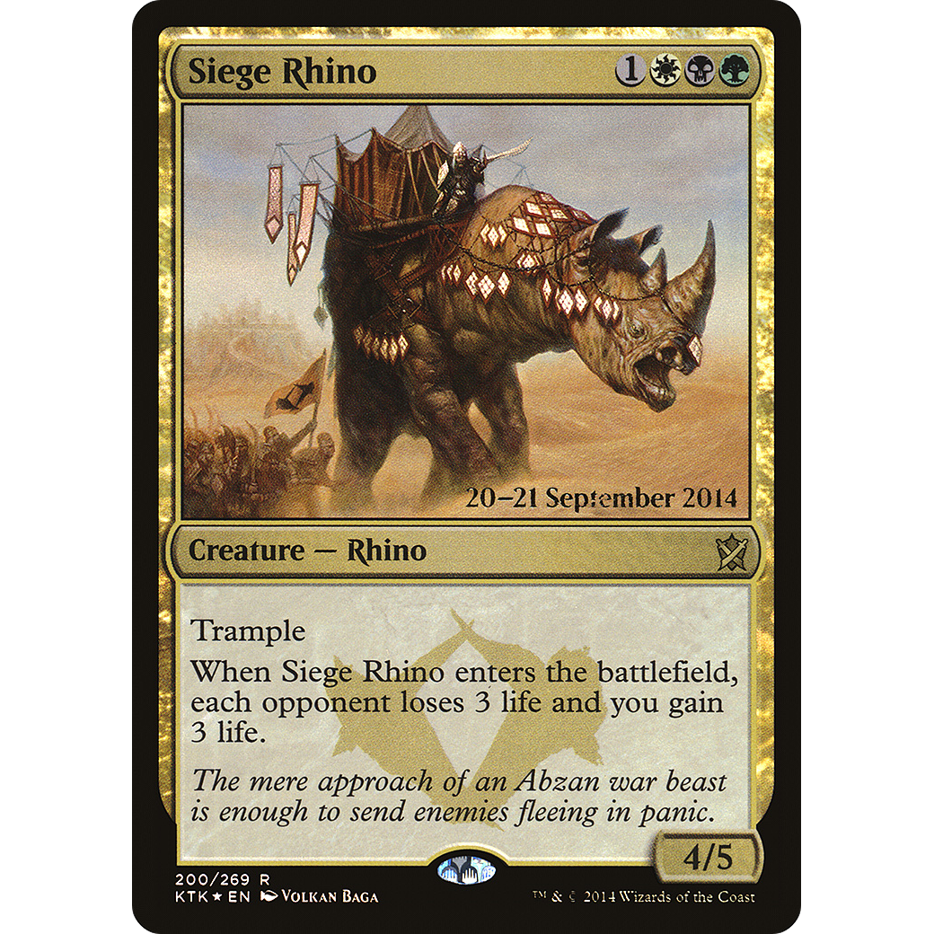 Siege Rhino (PRE-200) - Khans of Tarkir Promos Foil
