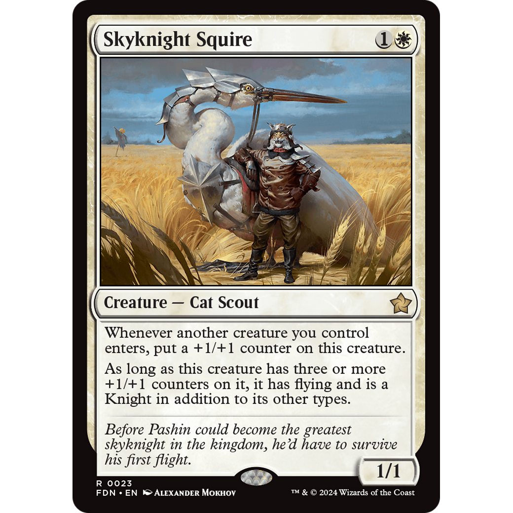 Skyknight Squire (FDN-023) - Foundations Foil