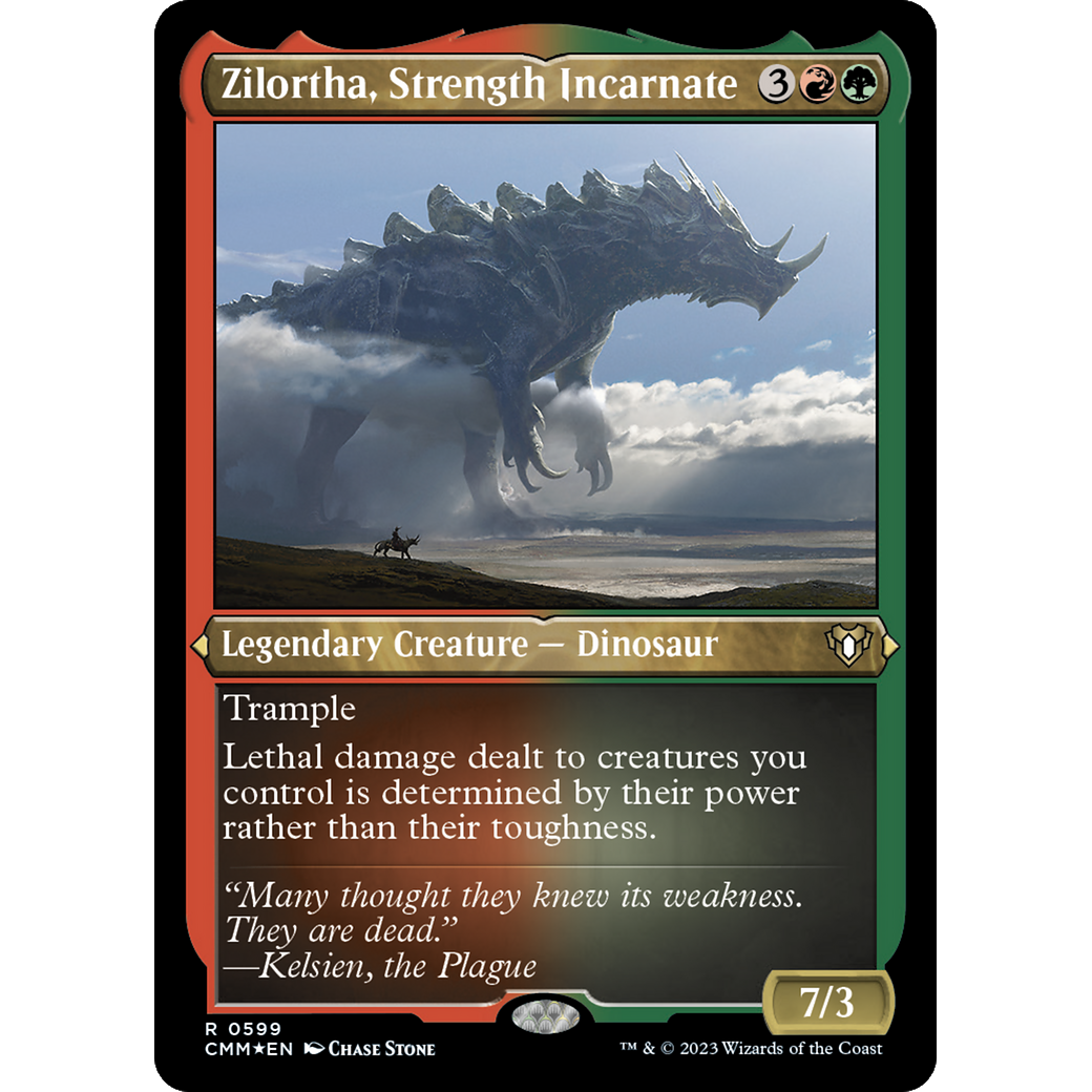 Zilortha, Strength Incarnate (CMM-599) - Commander Masters Etched Foil