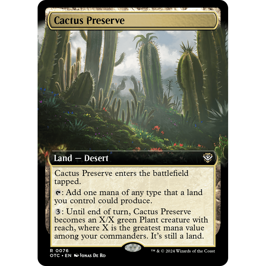 Cactus Preserve (OTC-076) - Outlaws of Thunder Junction Commander: (Extended Art)