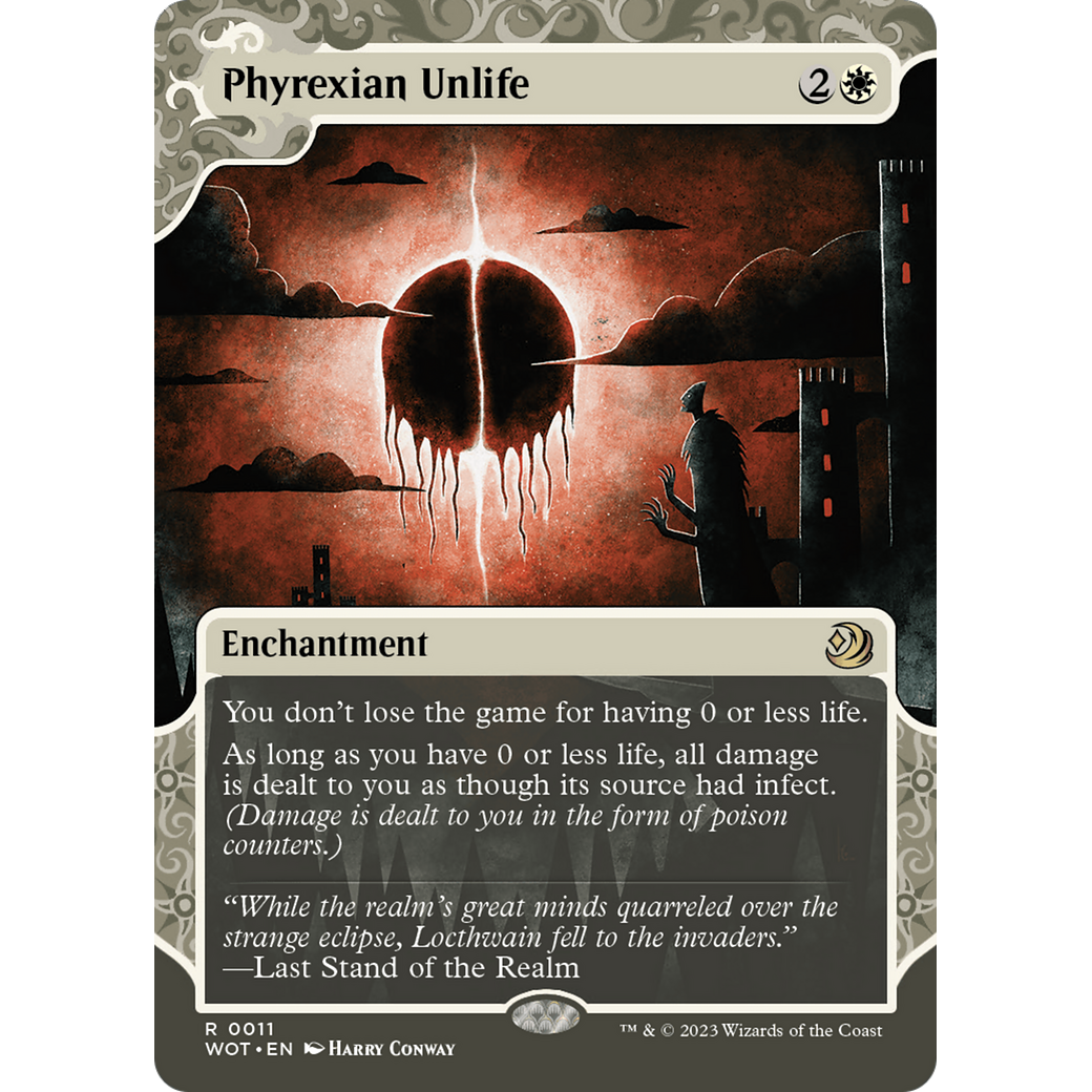 Phyrexian Unlife (WOT-011) - Wilds of Eldraine: Enchanting Tales: (Showcase) (Borderless)