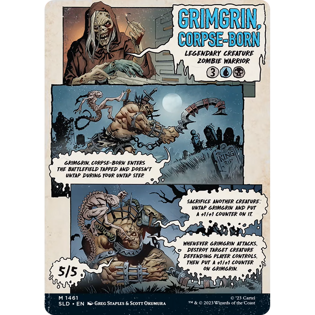 Grimgrin, Corpse-Born (SLD-1461) - Secret Lair Drop: (Full Art) (Borderless) Foil