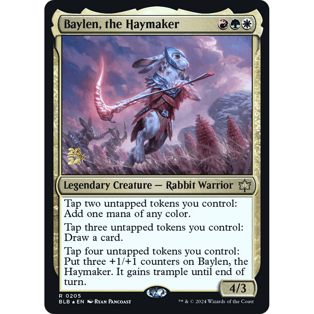 Baylen, the Haymaker (PRE-205S) - Bloomburrow Promos Foil
