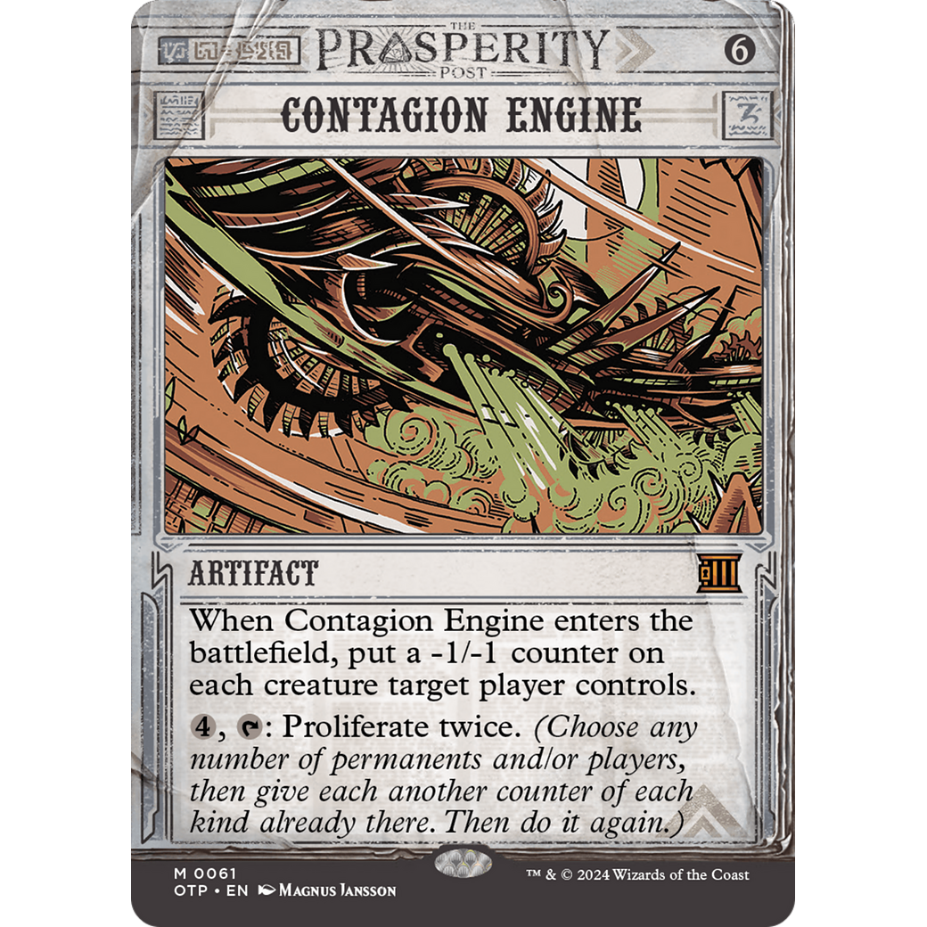 Contagion Engine (OTP-061) - Breaking News: (Showcase) (Borderless) Foil