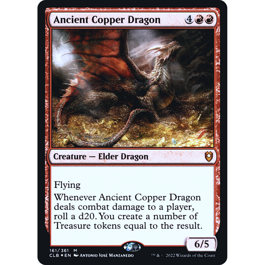 Ancient Copper Dragon (PRE-161S) - Battle for Baldur's Gate Promos Foil