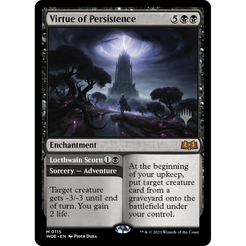 Virtue of Persistence // Locthwain Scorn (PPWOE-115P) - Wilds of Eldraine Promos Foil