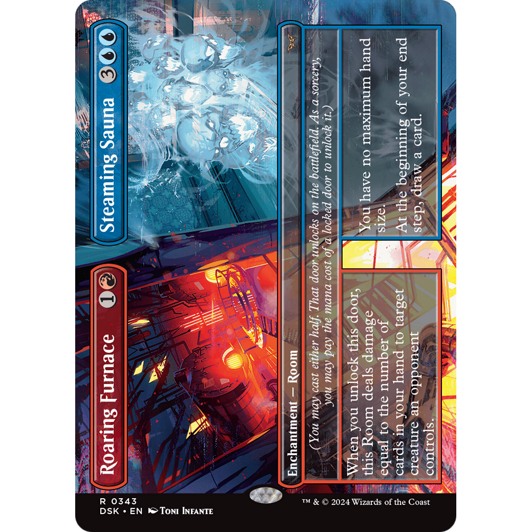 Roaring Furnace // Steaming Sauna (DSK-343) - Duskmourn: House of Horror (Borderless) Foil