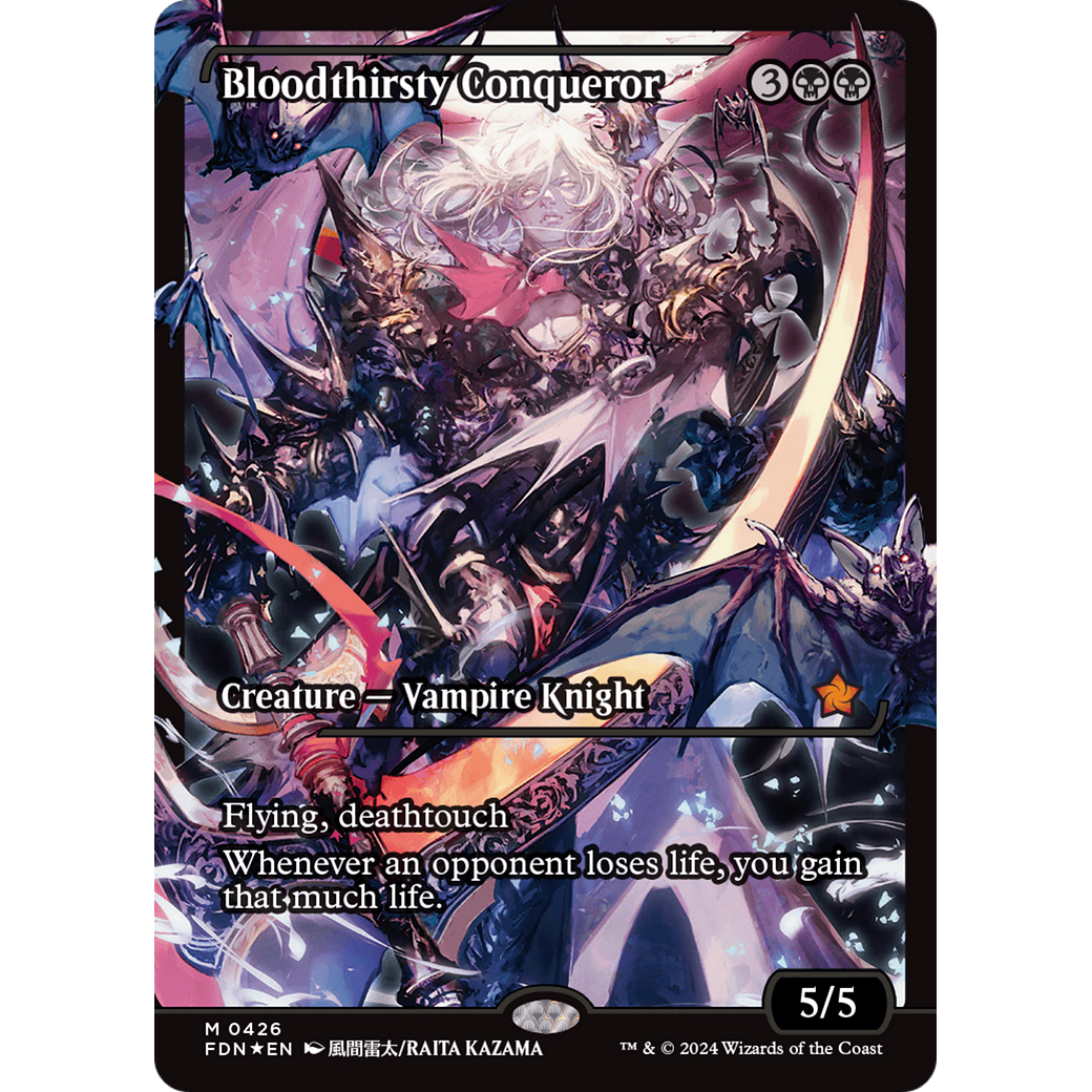 Bloodthirsty Conqueror (FDN-426) - Foundations: (Showcase) Foil