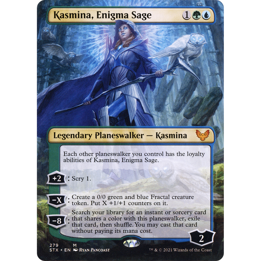 Kasmina, Enigma Sage (Borderless) (STX-279) - Strixhaven: School of Mages (Borderless)