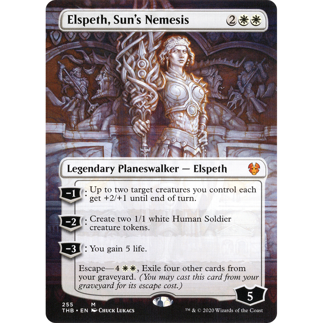 Elspeth, Sun's Nemesis (Borderless) (THB-255) - Theros Beyond Death (Borderless) Foil