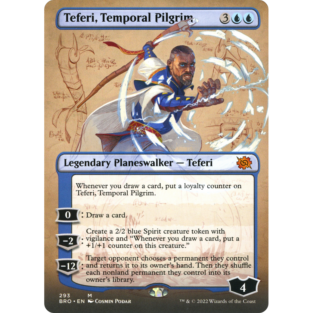 Teferi, Temporal Pilgrim (Borderless) (BRO-293) - The Brothers' War (Borderless) Foil
