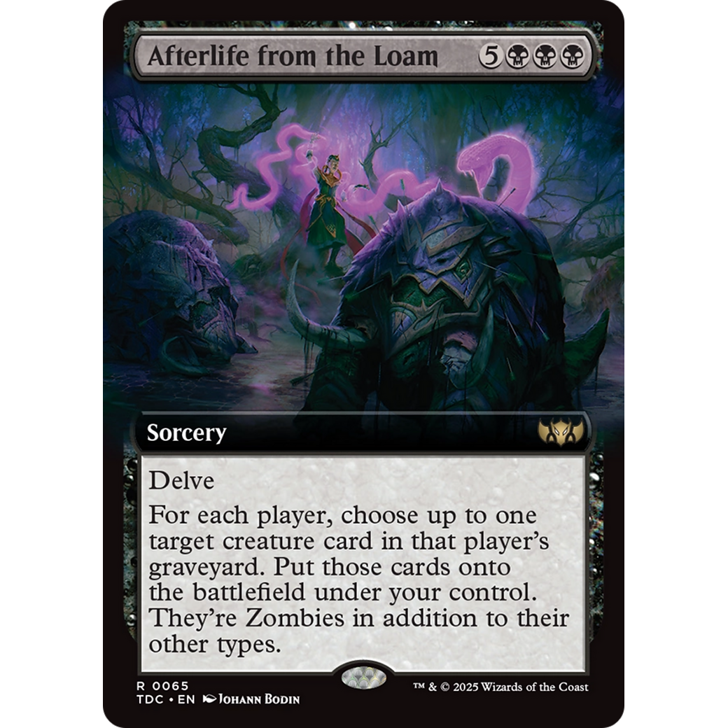 Afterlife from the Loam (TDC-065) - Commander: Tarkir: Dragonstorm: (Extended Art)