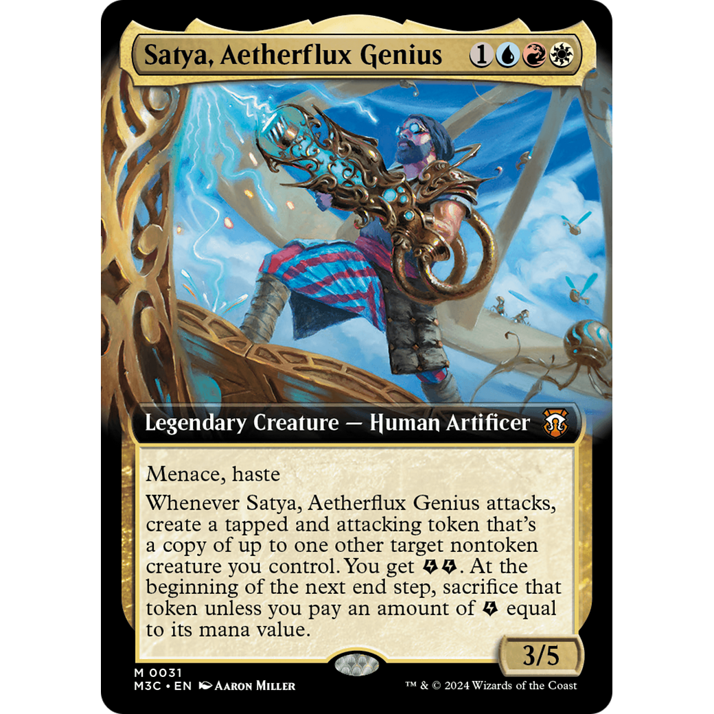 Satya, Aetherflux Genius (M3C-031) - Modern Horizons 3 Commander: (Extended Art) Foil